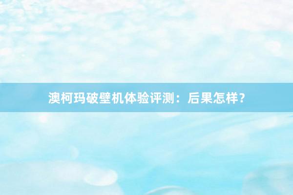 澳柯玛破壁机体验评测：后果怎样？